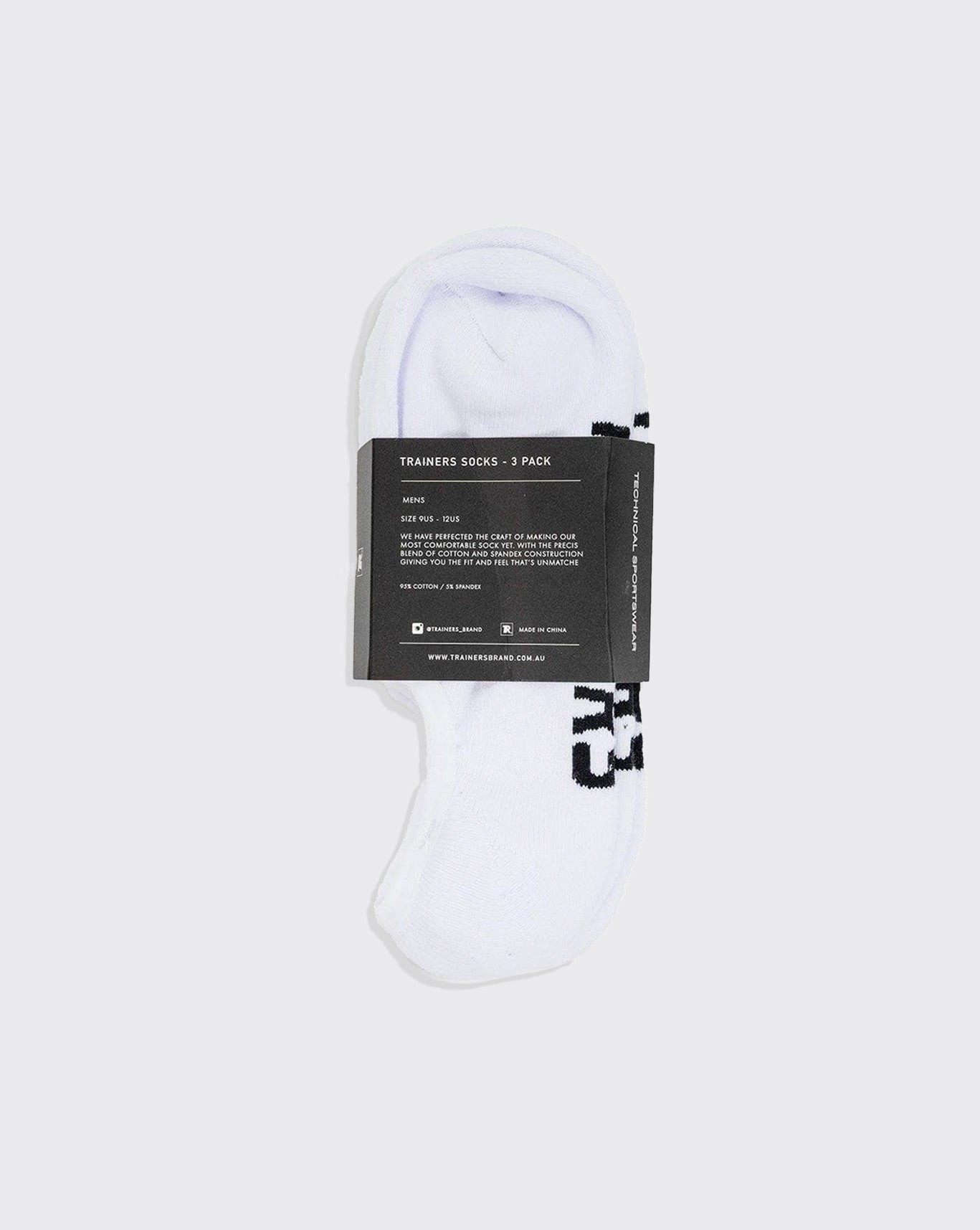 trainers no show 3 pack sock