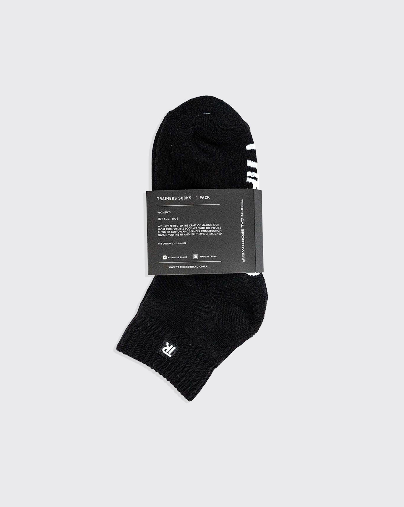 trainers quarter crew 1 pack sock