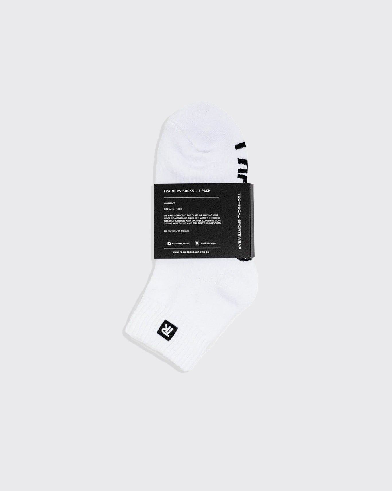 trainers quarter crew 1 pack sock