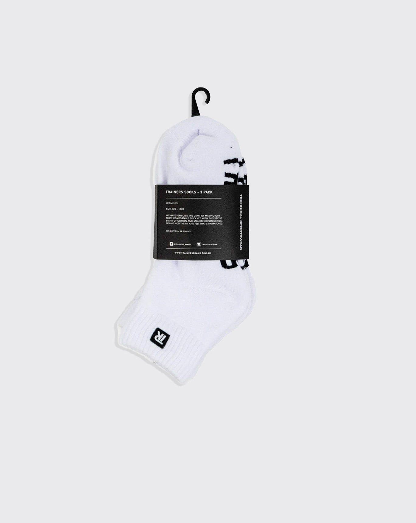 trainers quarter crew 3 pack sock